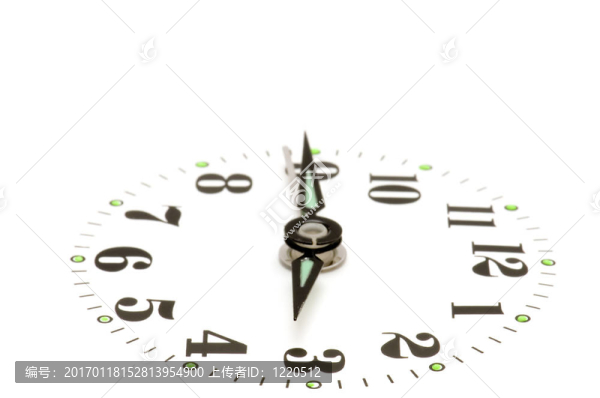 白色表盤上的時鐘