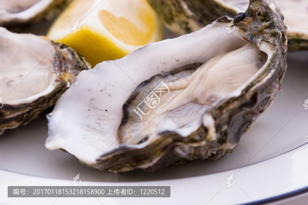 盤子上的牡蠣