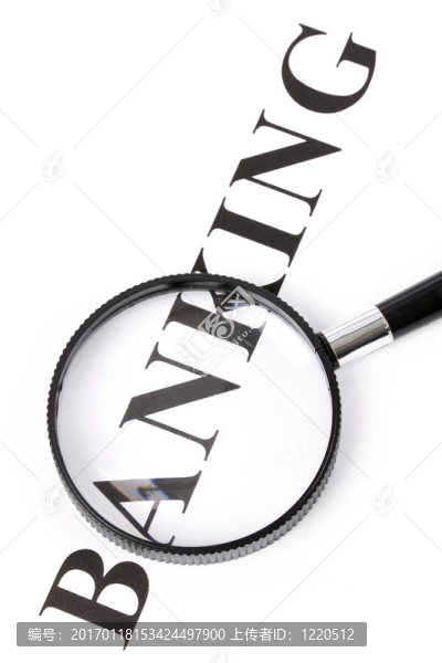 標(biāo)題銀行和放大鏡