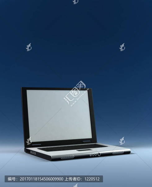帶空白屏幕的筆記本電腦