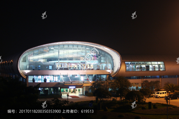 重慶機(jī)場(chǎng)夜景,航站樓