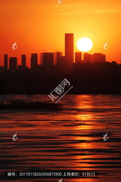 城市天際線,夕陽(yáng)