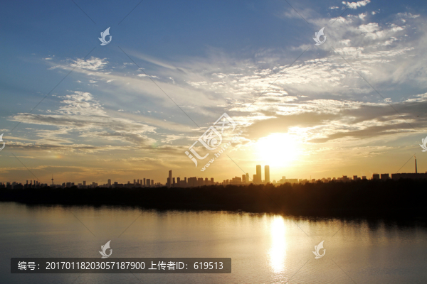 城市天際線,城市河景,沈陽