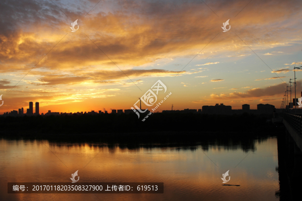 城市天際線,城市河景,沈陽