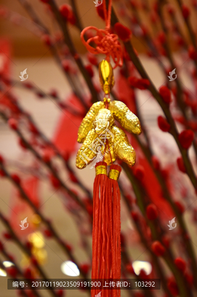 一串金花生,春節(jié)掛飾