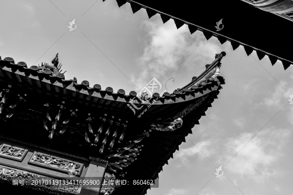 中式建筑屋角,屋檐角,屋檐屋角