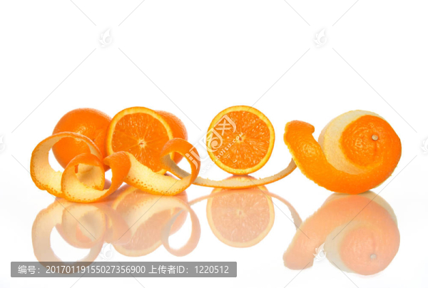 美味的橙子和橘子皮