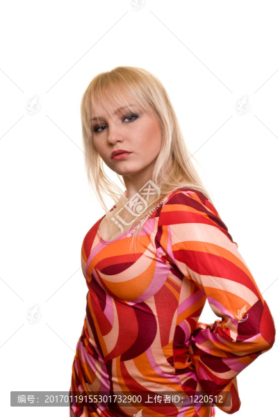 表現(xiàn)的金發(fā)女人