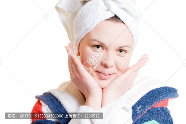女人在浴袍