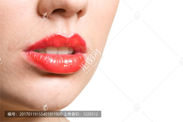 美麗的女人的嘴唇