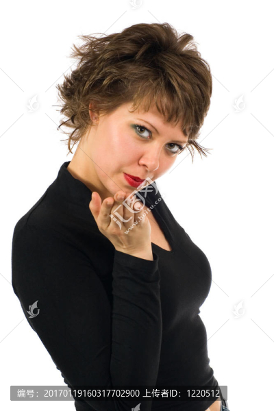 美麗的女孩送一個吻