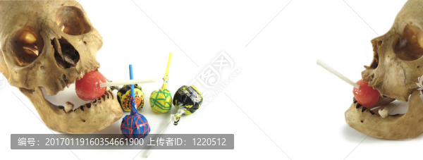 頭骨和棒棒糖