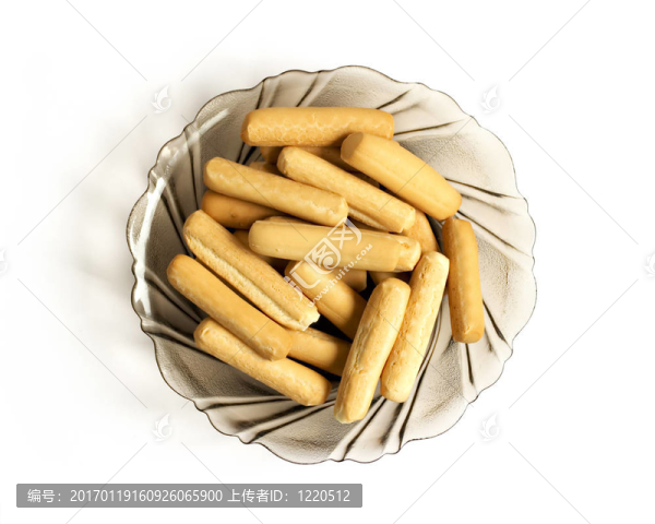 玻璃板上的餅干
