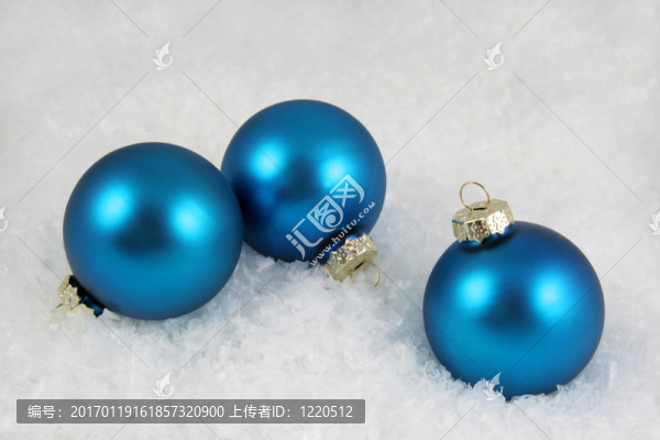 三藍色圣誕裝飾品