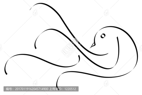程式化的鳥