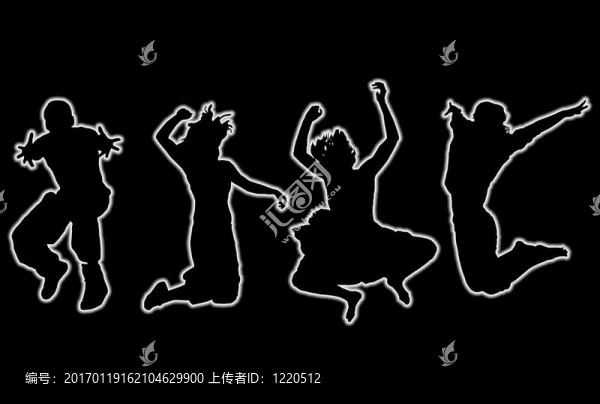 發(fā)光的跳躍的人