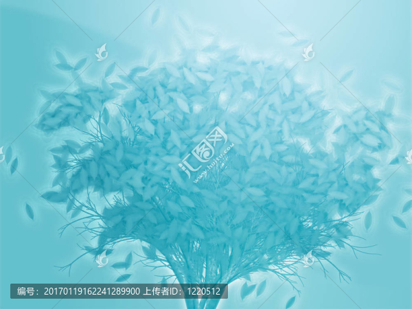 帶有落葉的樹(shù)；插圖