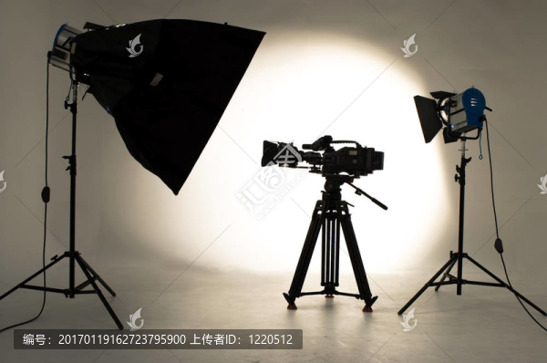 演播室燈光。