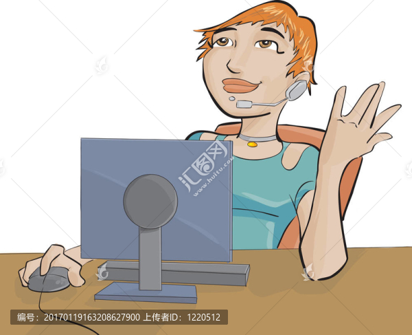 女孩和計(jì)算機(jī)