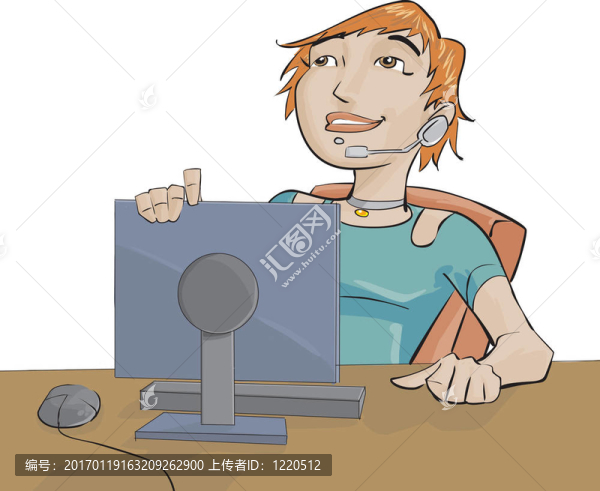 女孩和計(jì)算機(jī)