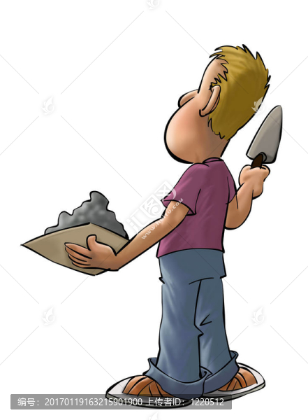 一個與你好工作的建筑工人