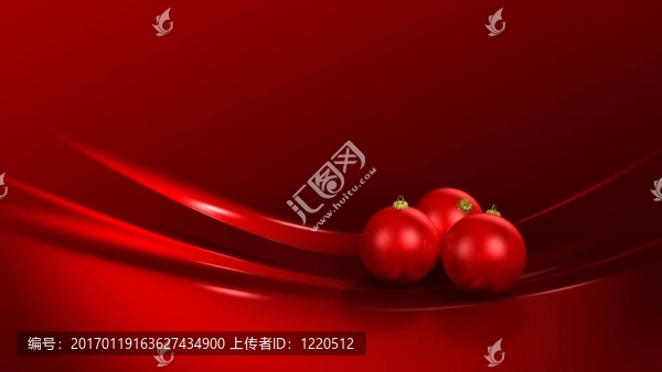紅色的圣誕裝飾品在紅色的星星背景