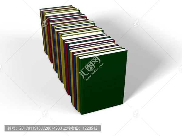 白色背景下的彩色書籍