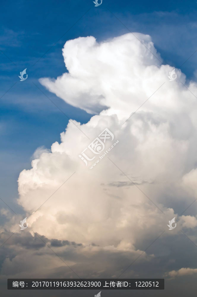 天空上的白云。