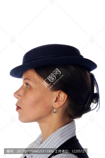 復(fù)古風(fēng)格的帽子的女人