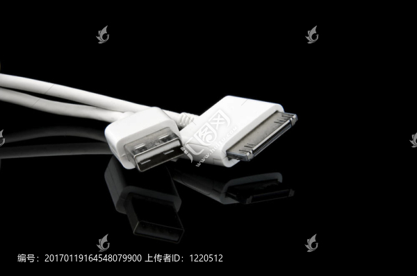 MP3,USB電纜特寫黑