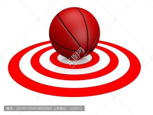 白色背景上的紅色球