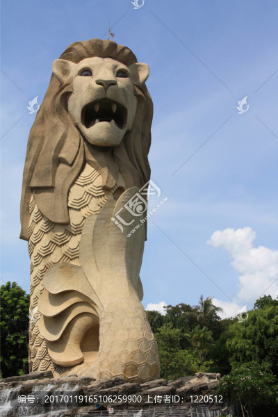 圣淘沙魚(yú)尾獅-新加坡島；