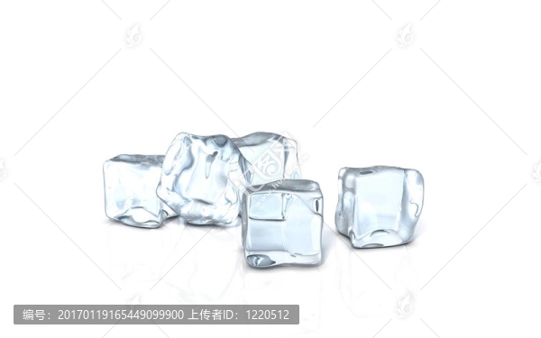 在玻璃表面上的一個(gè)冰塊