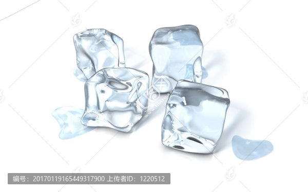 在玻璃表面上的一個冰塊