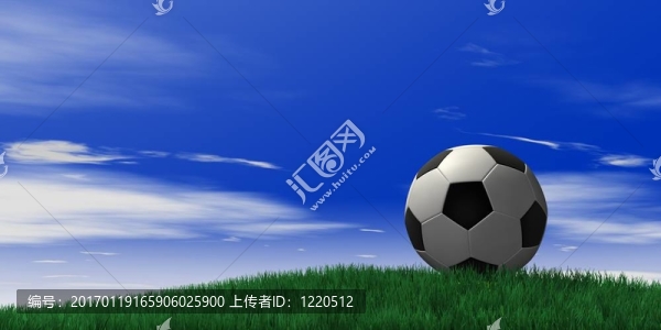足球在天空的背景下