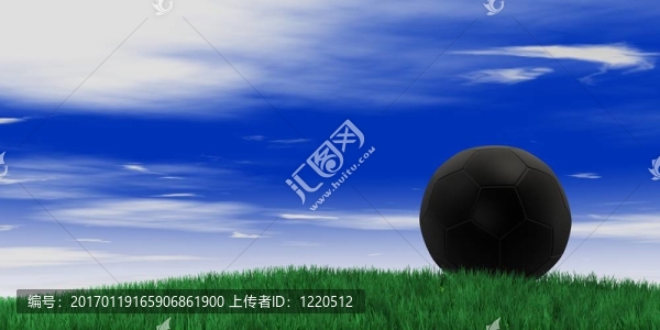 足球在天空的背景下