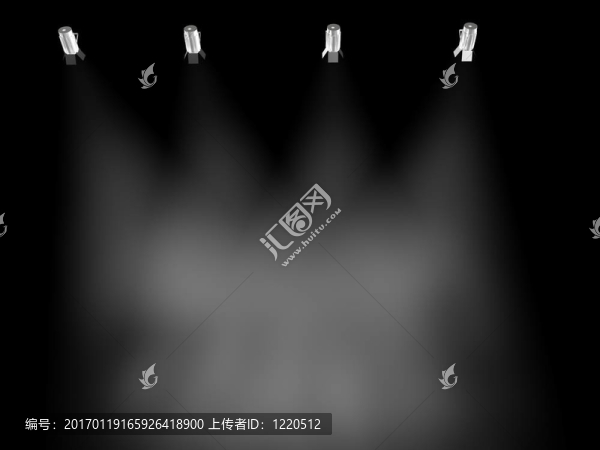 聚光燈照耀在一個房間里骯臟的地板