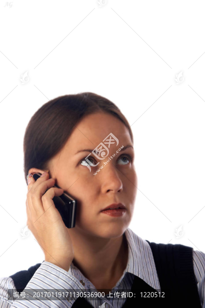 帶手機(jī)的商業(yè)女性