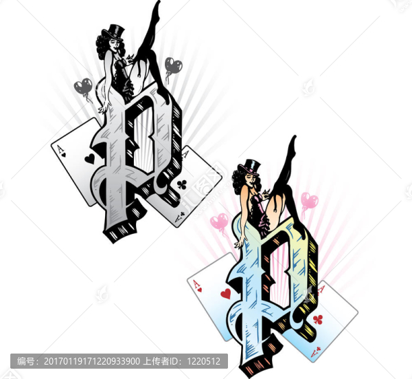 紋身圖案字母P