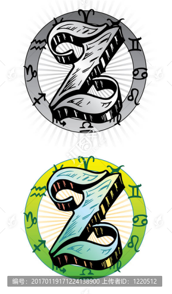 紋身圖案字母Z機(jī)智