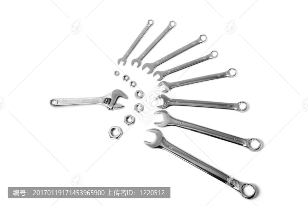 扳手孤立在白色的抽象觀念的競(jìng)爭(zhēng)