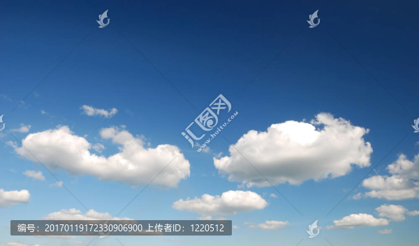 藍色的天空和白色的云
