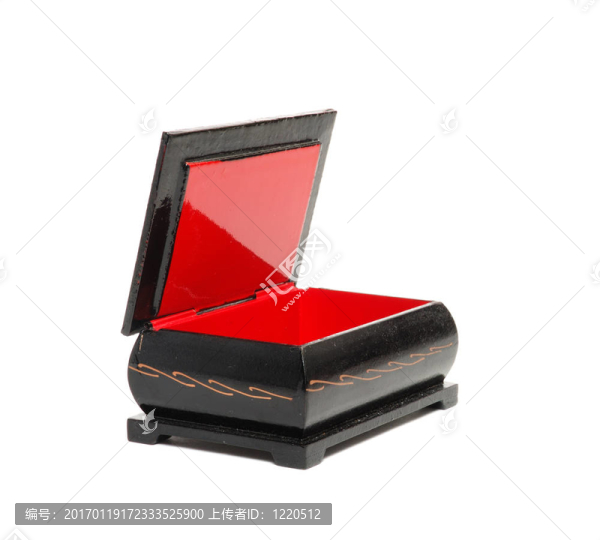 anciend老棺材的紅色和黑色
