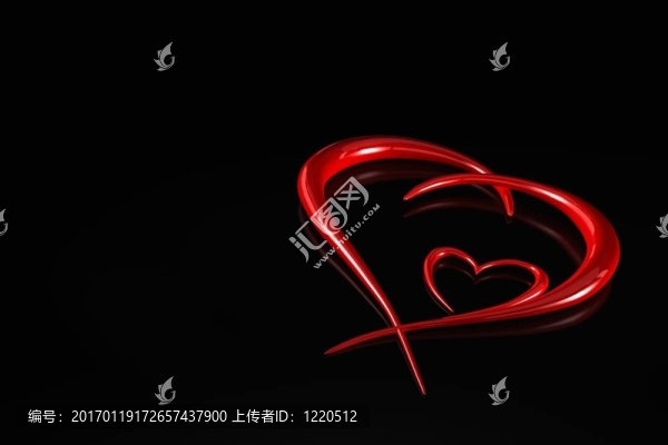 黑色背景上的愛(ài)情標(biāo)志