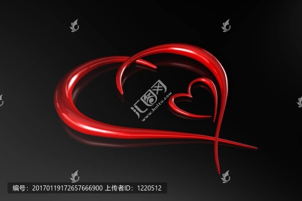 黑色背景上的愛(ài)情標(biāo)志
