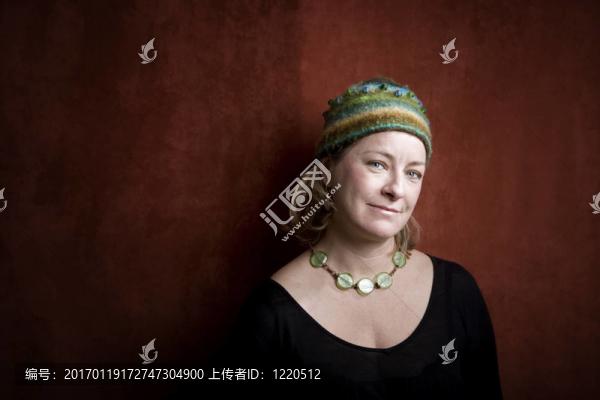 Knit,Cap的女人