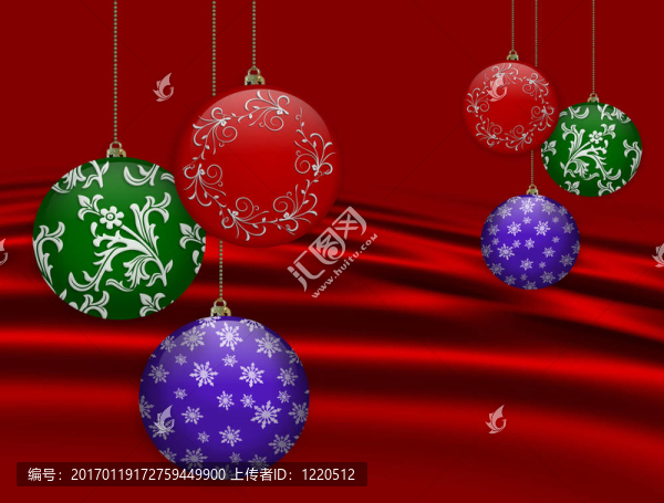 圣誕飾品紅色背景