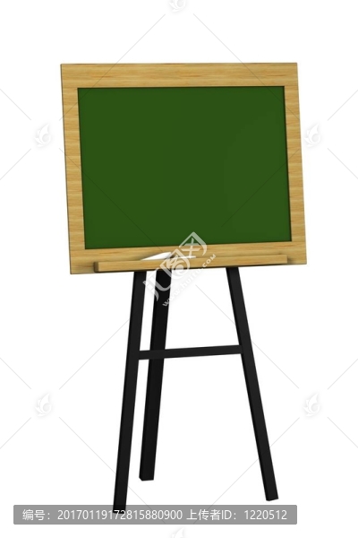 Blank,Green,Chalkboard被孤立在白色背景