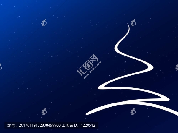藍色背景下的圣誕樹
