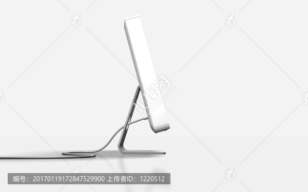 白色背景上的白色平板電腦